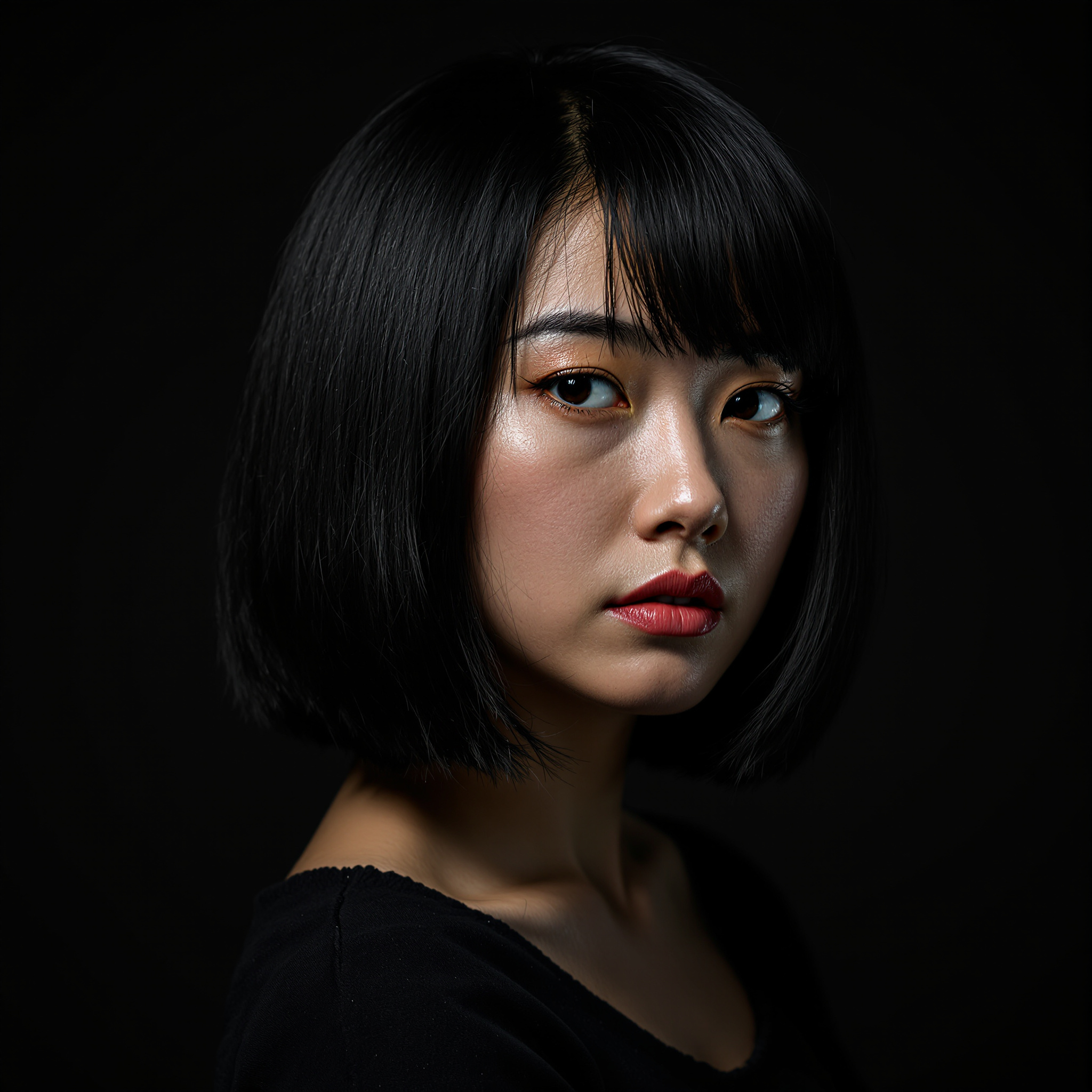 Full-bleed portrait, measured 616×652px (aspect 0.94), used atmospherically behind the facial-analysis breakdown